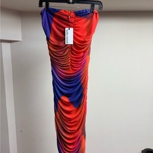 Kathy Ireland Women's Vibrant Ruched Maxi dress